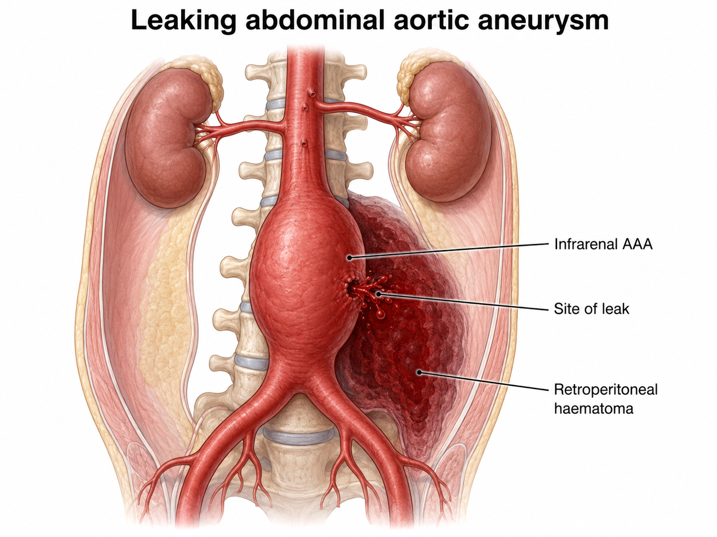 Leaking abdominal aortic aneurysm